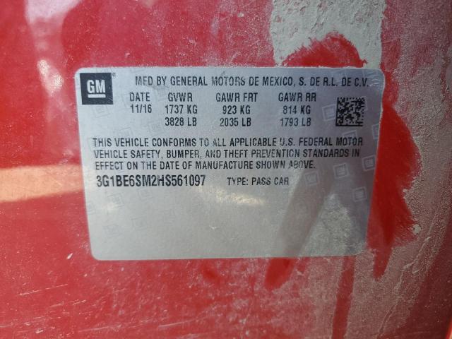 2017 CHEVROLET CRUZE LT #3262214120