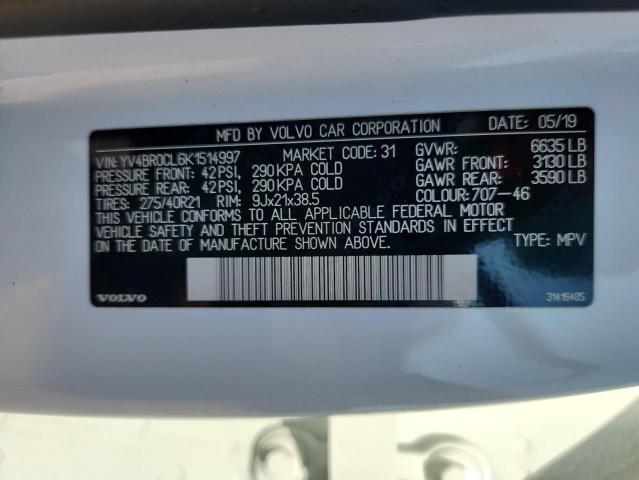 2019 VOLVO XC90 T8 IN - YV4BR0CL6K1514997