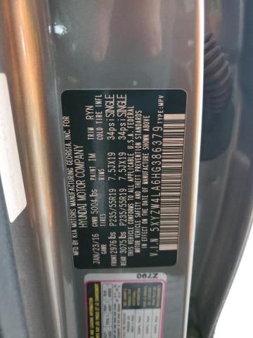 2017 HYUNDAI SANTA FE S - 5XYZW4LA6HG386379