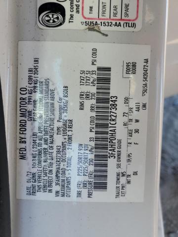 2012 FORD FUSION SE - 3FAHP0HA1CR273843