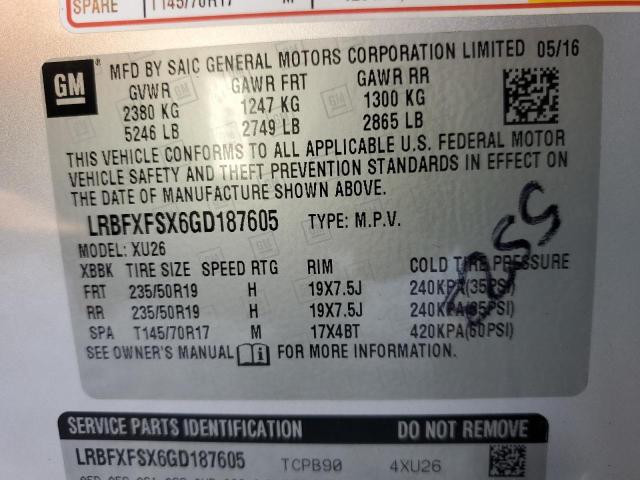 2016 BUICK ENVISION P - LRBFXFSX6GD187605