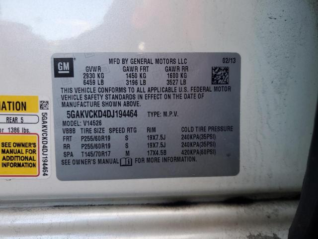 2013 BUICK ENCLAVE - 5GAKVCKD4DJ194464