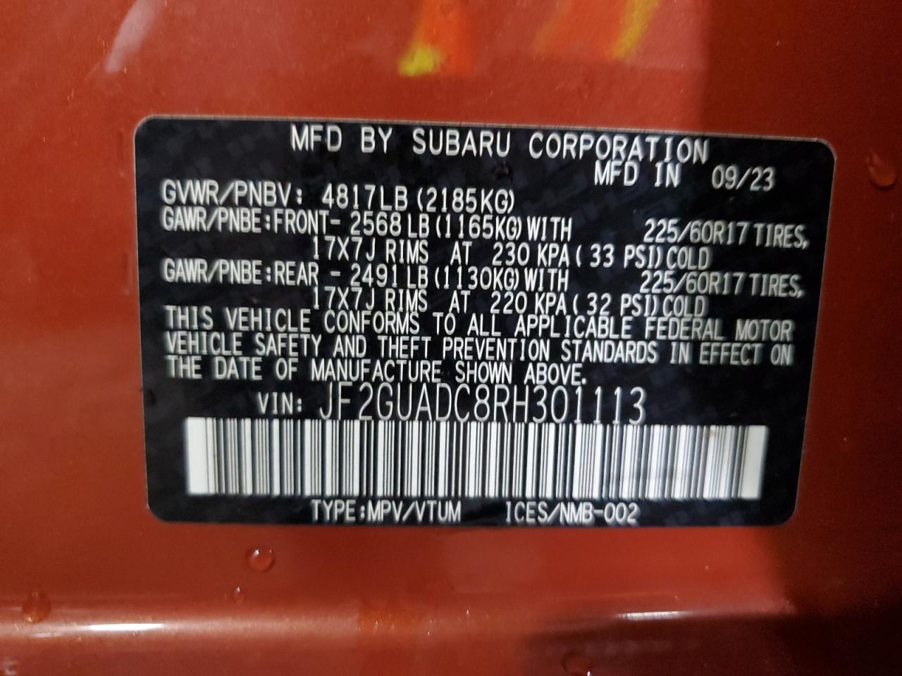 SUBARU CROSSTREK PREMIUM