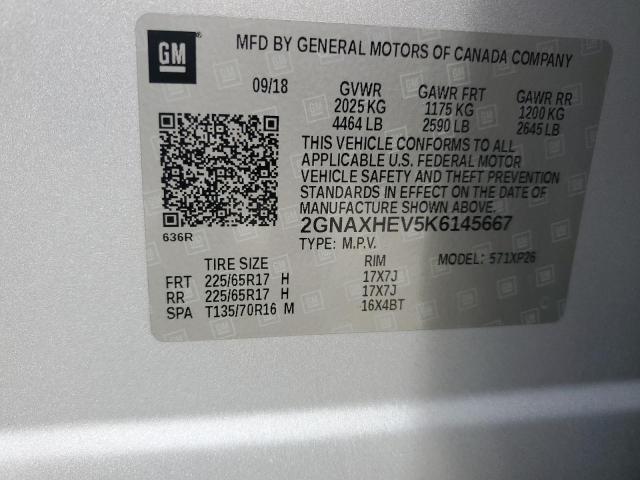 2019 CHEVROLET EQUINOX LS 2GNAXHEV5K6145667