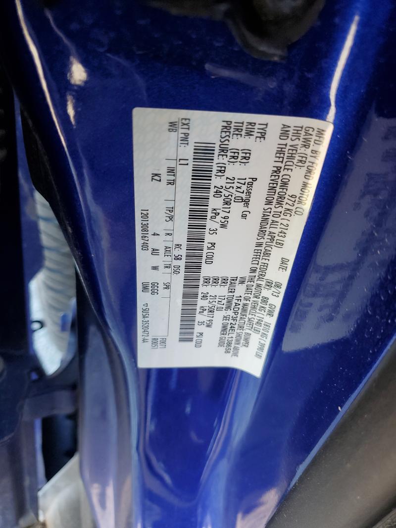 2014 FORD FOCUS SE - 1FADP3F24EL138658