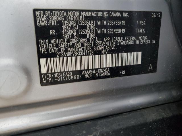 2019 TOYOTA RAV4 XLE P - 2T3A1RFV8KC041128