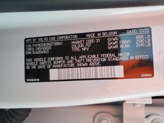 2022 VOLVO XC40 T5 MO - YV4162UKXN2739847