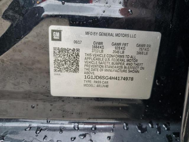 2017 CHEVROLET SONIC LT 1G1JD6SG4H4174978