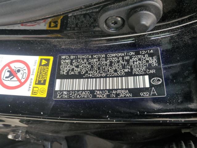 2015 LEXUS CT 200 JTHKD5BH8F2228305