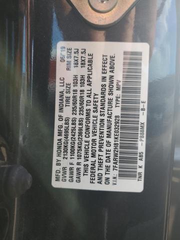 2019 HONDA CR-V EXL - 7FARW2H81KE032928