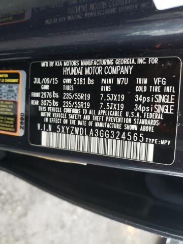 2016 HYUNDAI SANTA FE S - 5XYZWDLA3GG324565