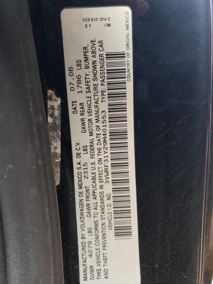 Lot #3291338133 2009 VOLKSWAGEN NEW BEETLE S