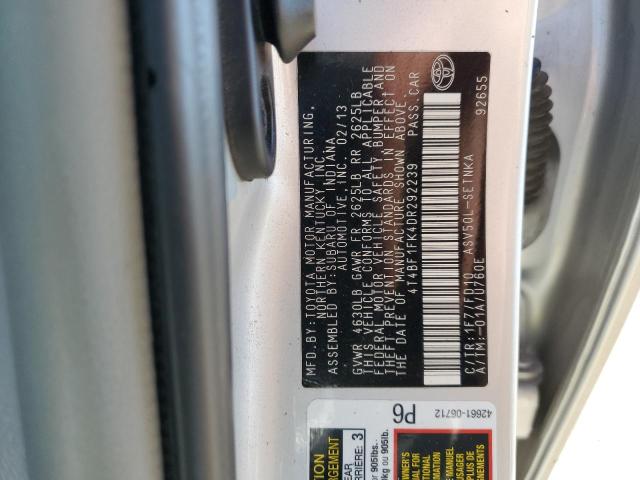 2013 TOYOTA CAMRY L #3285710660