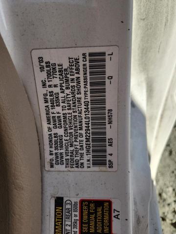 2004 HONDA CIVIC EX #3287375981