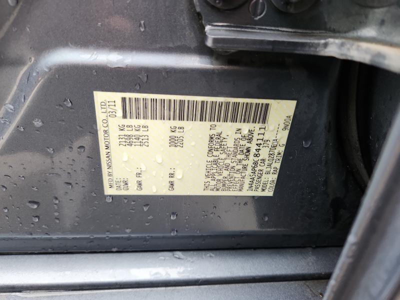 2011 NISSAN MAXIMA S - 1N4AA5AP6BC844111