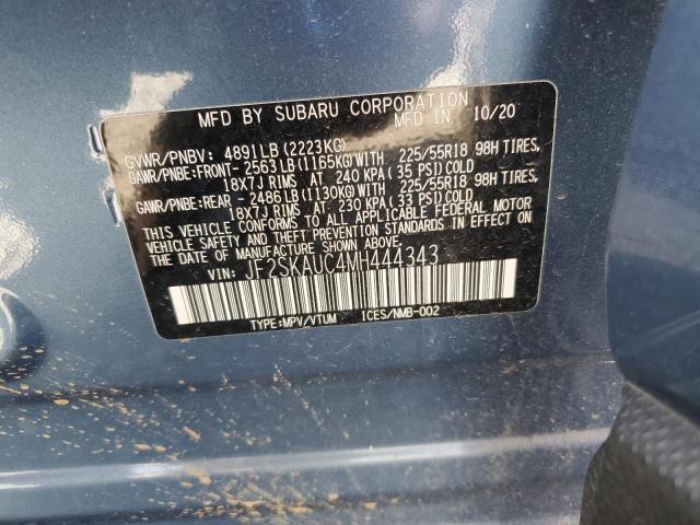 2021 SUBARU FORESTER L - JF2SKAUC4MH444343