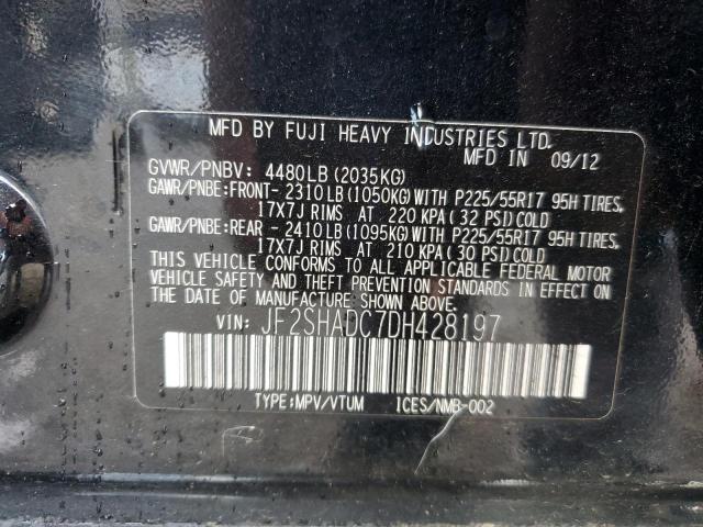 2013 SUBARU FORESTER 2 - JF2SHADC7DH428197