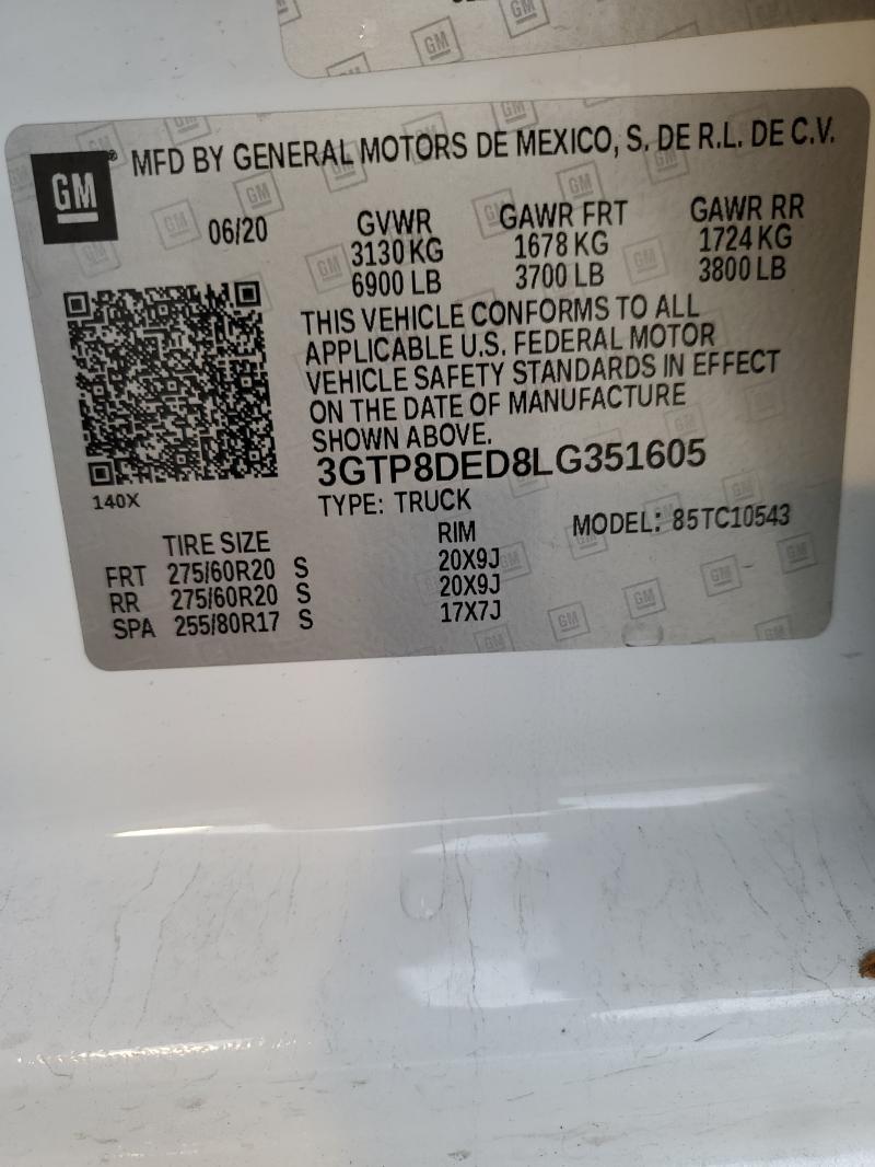 2020 GMC SIERRA C15 #3278929057