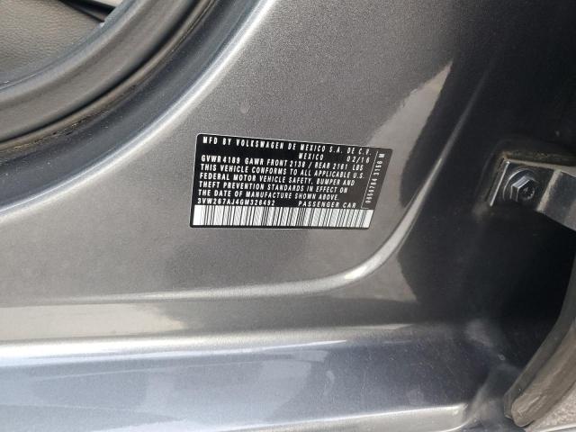 2016 VOLKSWAGEN JETTA S 3VW267AJ4GM326492