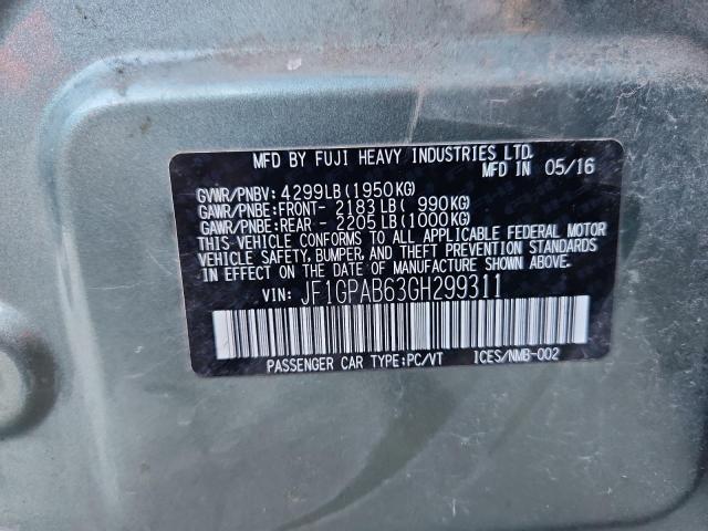 2016 SUBARU IMPREZA PR - JF1GPAB63GH299311