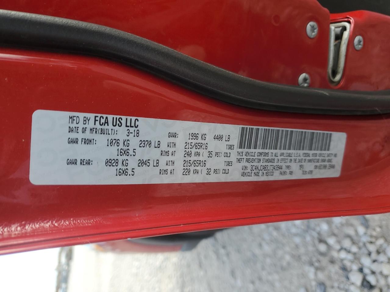 Lot #3284718971 2018 JEEP COMPASS SP