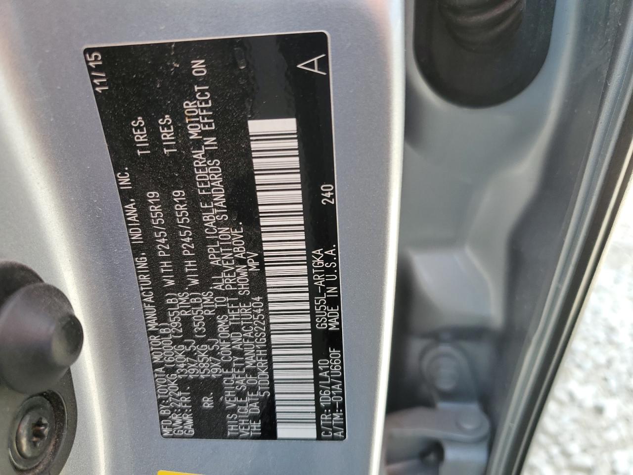 TOYOTA HIGHLANDER LIMITED