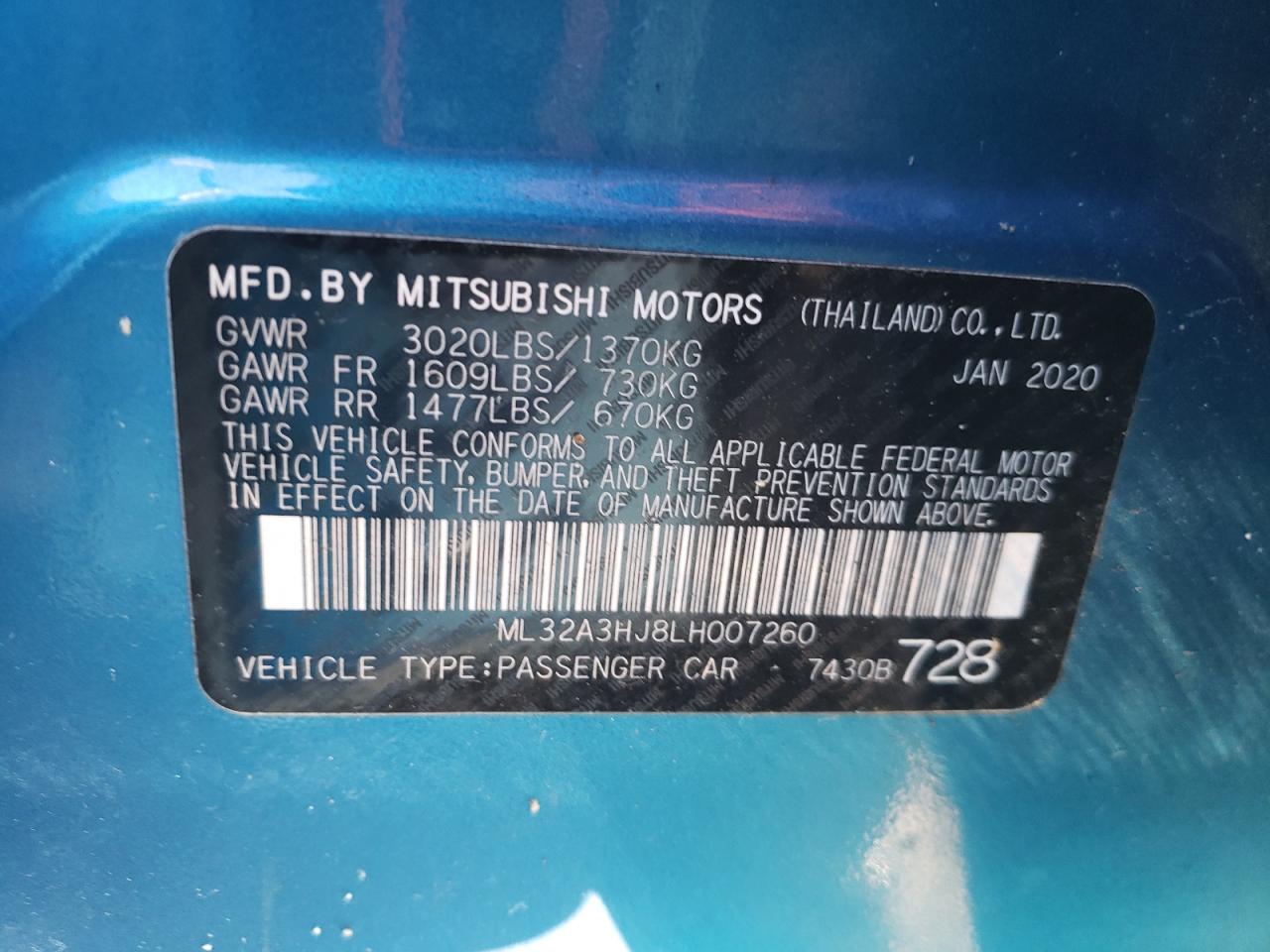 MITSUBISHI MIRAGE ES