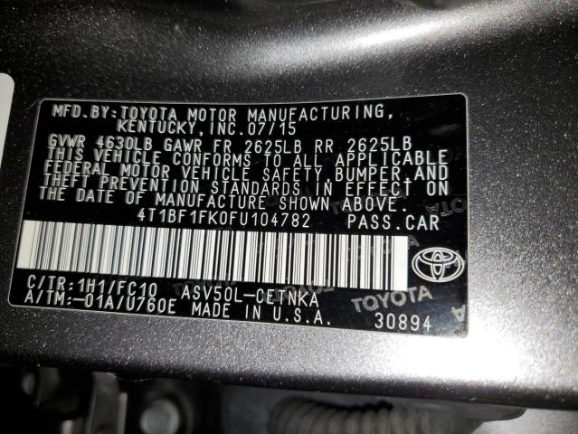 2015 TOYOTA CAMRY LE #3293839586