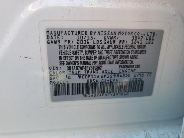 2015 NISSAN SENTRA S 3N1AB7AP4FY349862