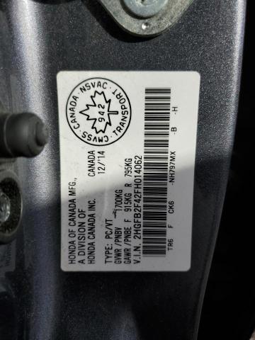 2015 HONDA CIVIC LX - 2HGFB2F42FH014062