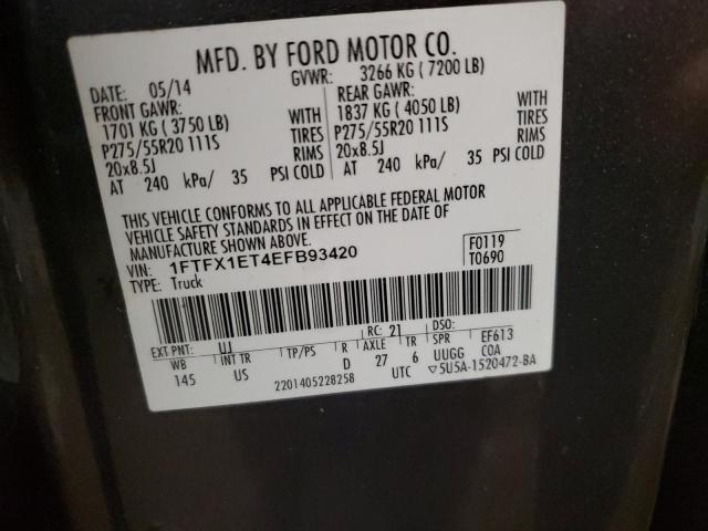 2014 FORD F150 SUPER CAB - 1FTFX1ET4EFB93420