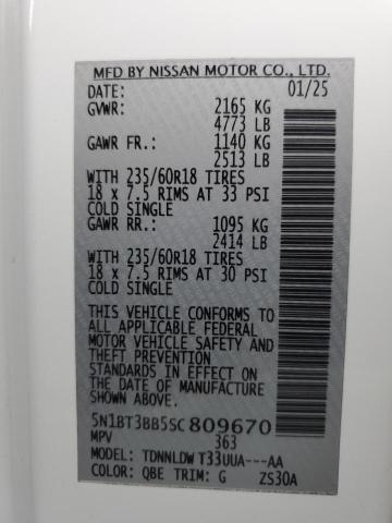 2025 NISSAN ROGUE SV - 5N1BT3BB5SC809670