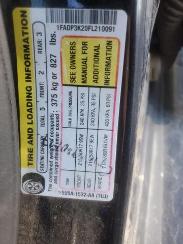 2015 FORD FOCUS SE - 1FADP3K20FL210091