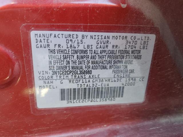2016 NISSAN VERSA NOTE - 3N1CE2CP2GL358980