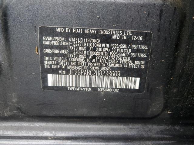 2017 SUBARU CROSSTREK JF2GPABC2H8233609