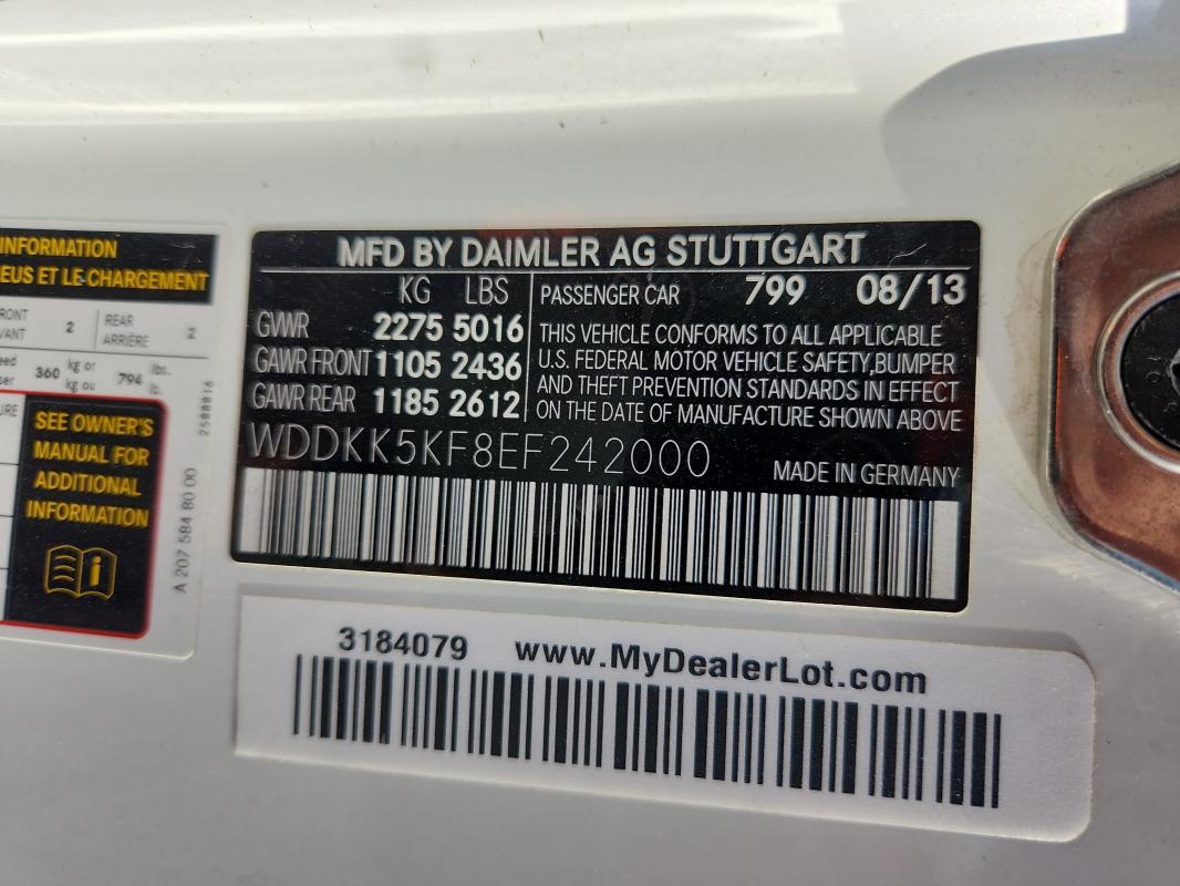 2014 MERCEDES-BENZ E 350 - WDDKK5KF8EF242000