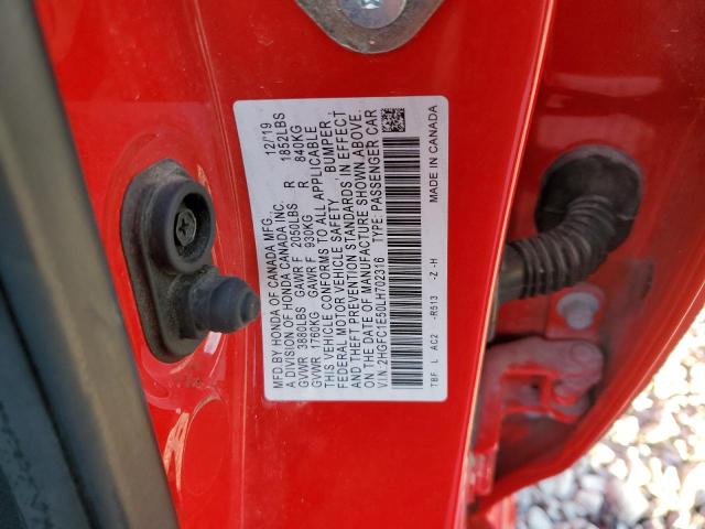 2020 HONDA CIVIC SI #3290278289