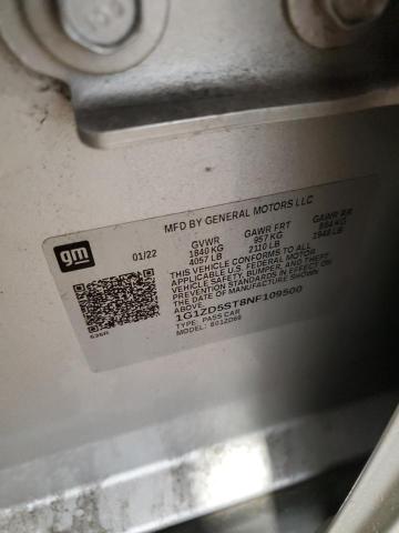 2022 CHEVROLET MALIBU LT - 1G1ZD5ST8NF109500