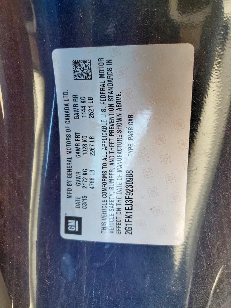 2015 CHEVROLET CAMARO 2SS 2G1FK1EJ3F9230988