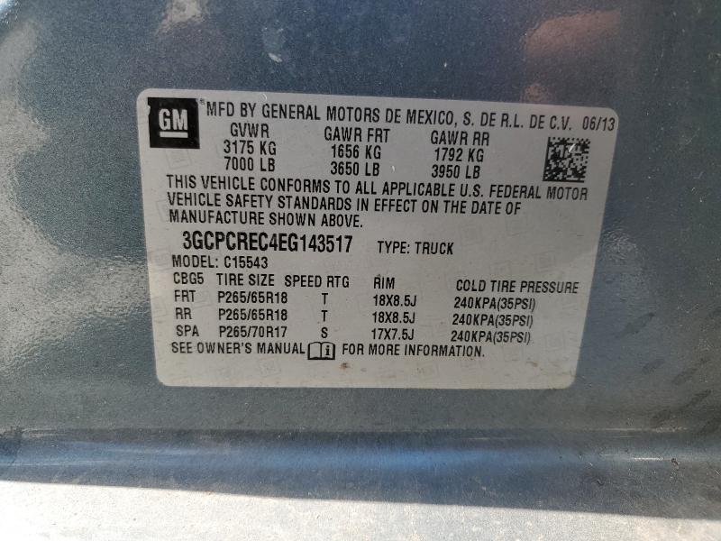 2014 CHEVROLET SILVERADO - 3GCPCREC4EG143517