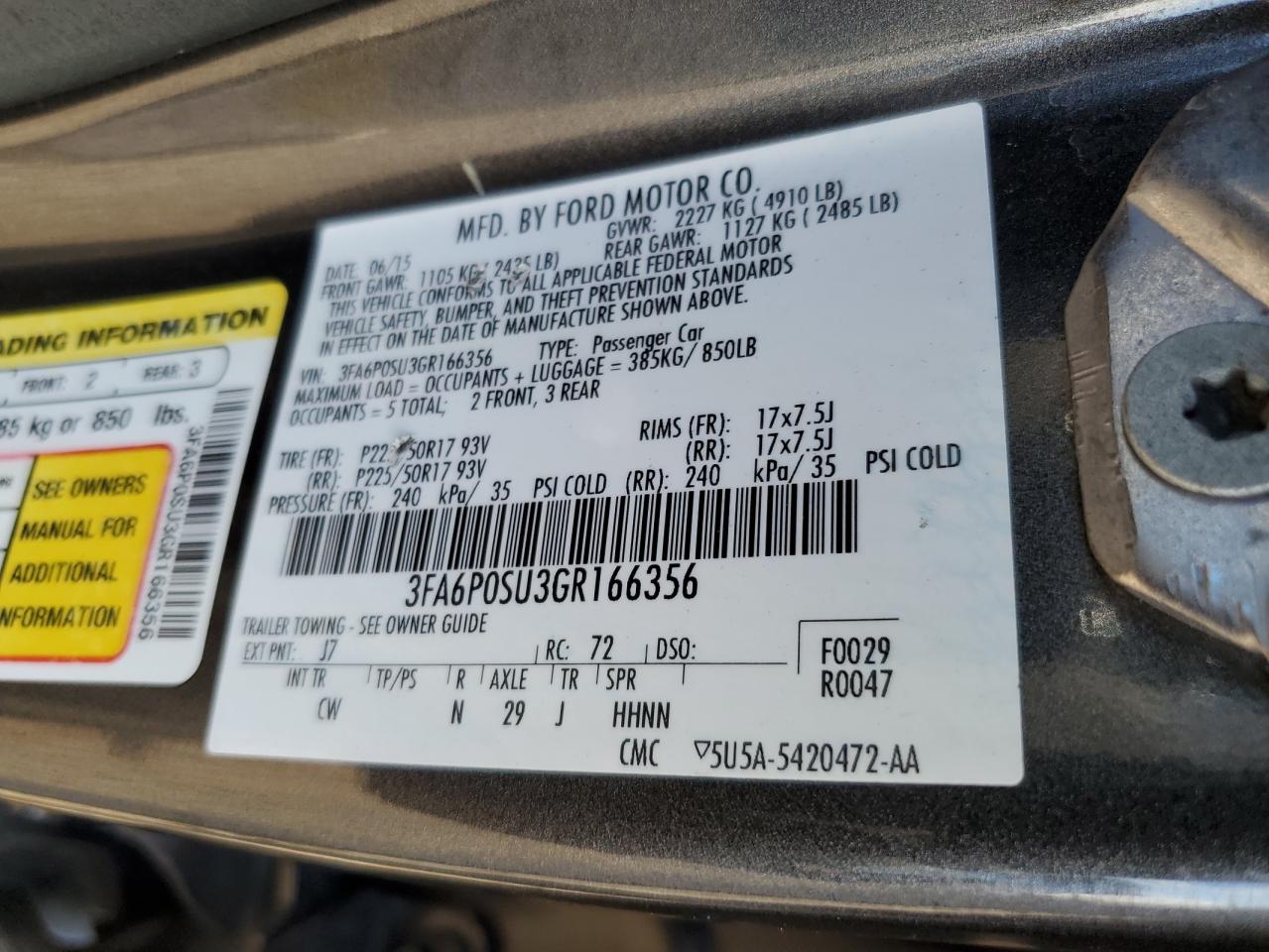 FORD FUSION TITANIUM PHEV