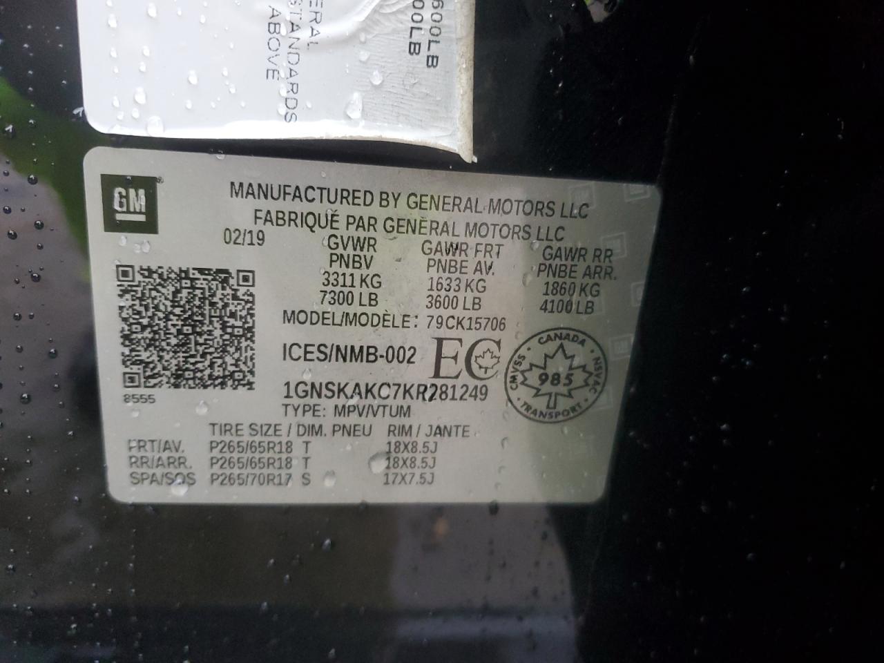 CHEVROLET TAHOE K1500 LS