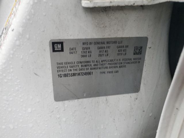 2017 CHEVROLET CRUZE LT 1G1BE5SM1H7249961