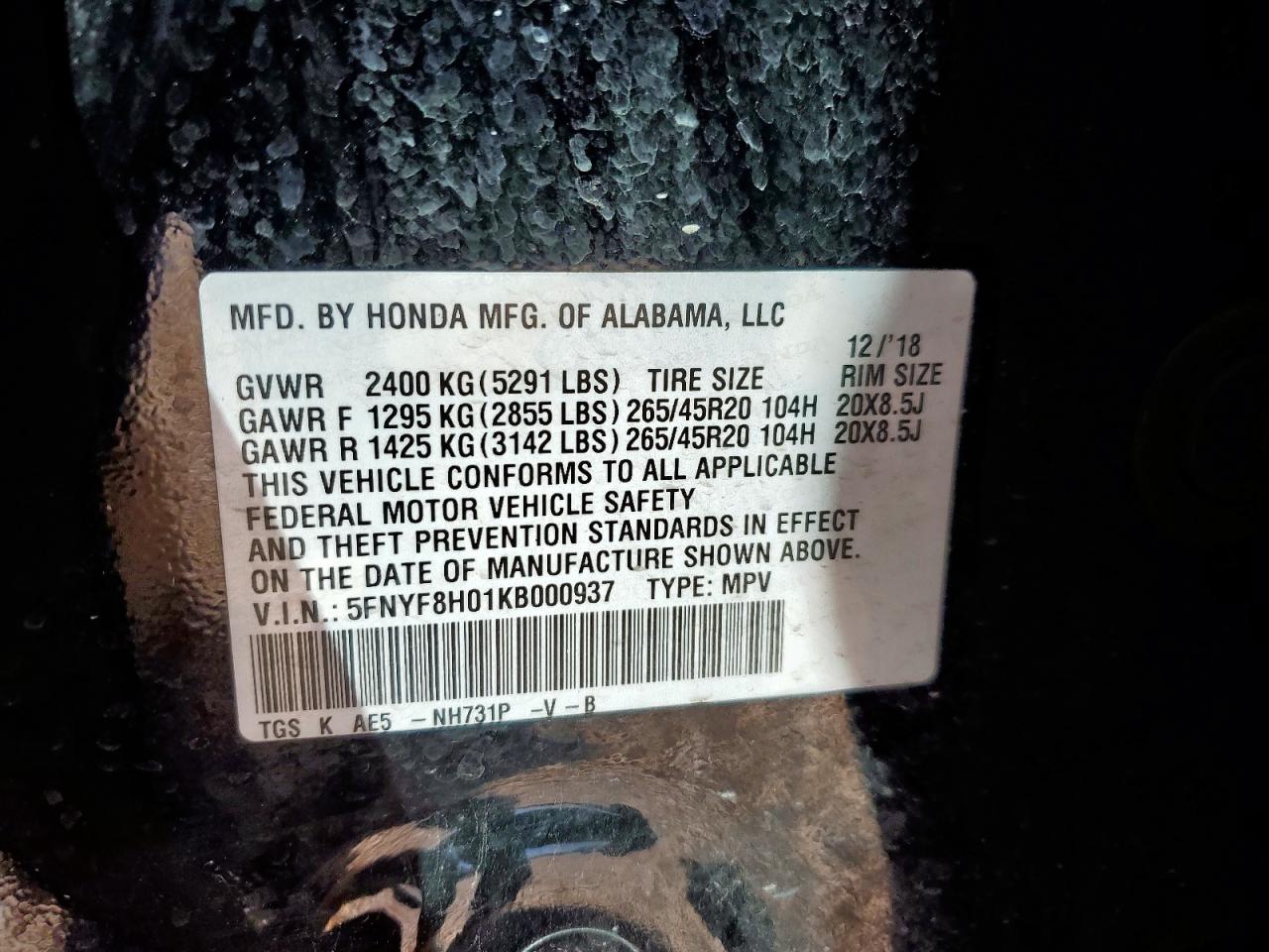 HONDA PASSPORT ELITE