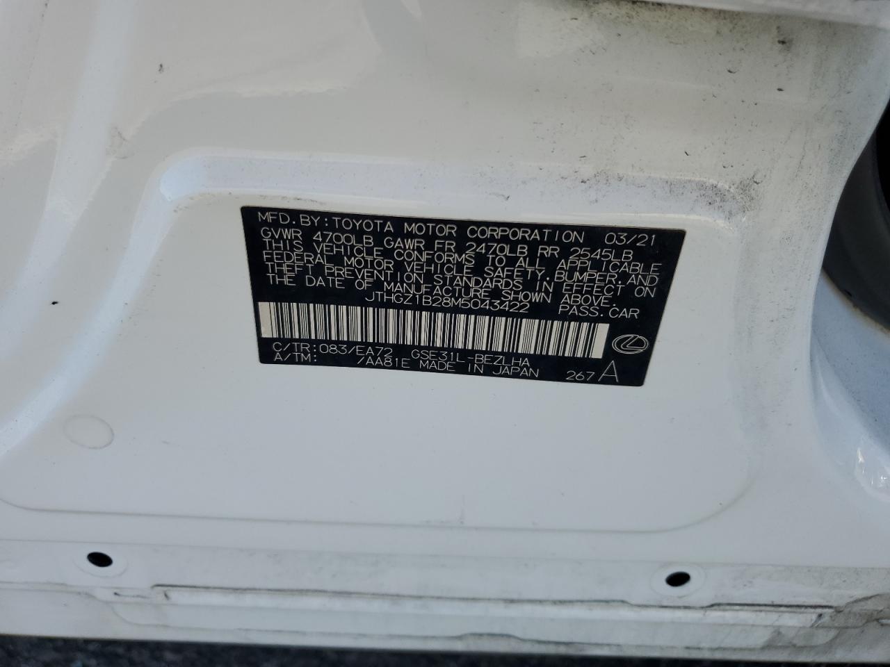 LEXUS IS 350 F SPORT