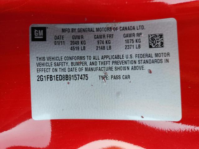 2011 CHEVROLET CAMARO LT #3280332980