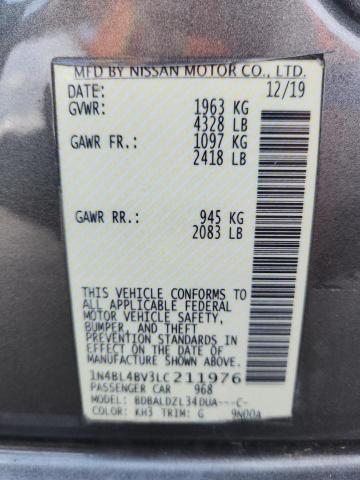 2020 NISSAN ALTIMA S 1N4BL4BV3LC211976