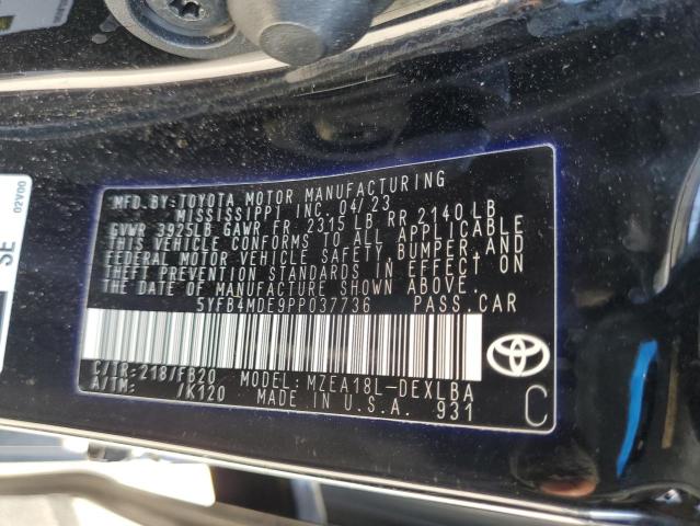 2023 TOYOTA COROLLA LE #3316153217