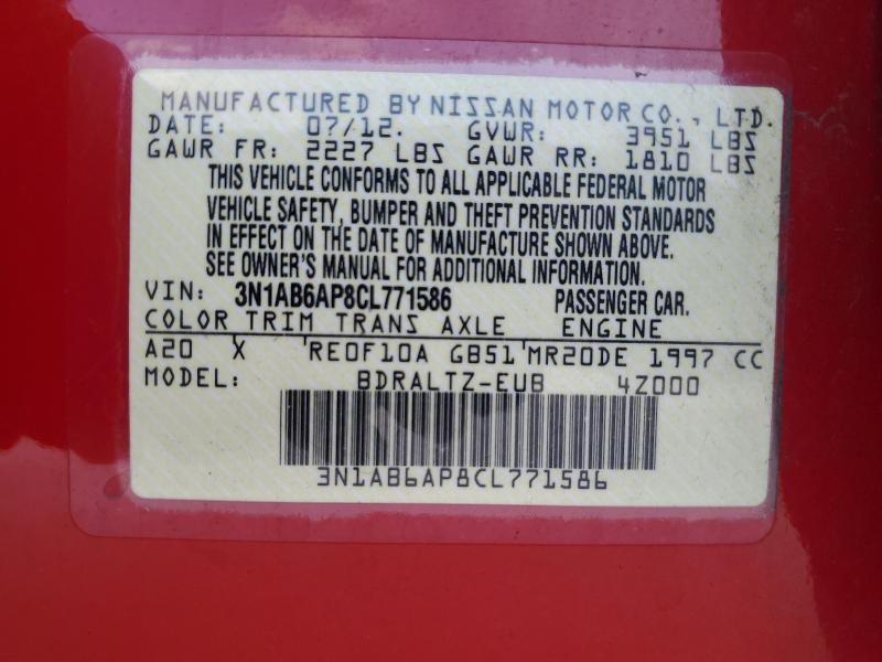 2012 NISSAN SENTRA 2.0 - 3N1AB6AP8CL771586