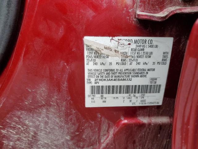 2014 FORD EDGE SPORT - 2FMDK3AK4EBA86332